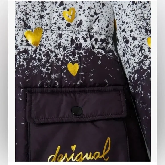 ⭐️Desigual Chaq Txell GIRLS Heart Jacket NWT 7/8